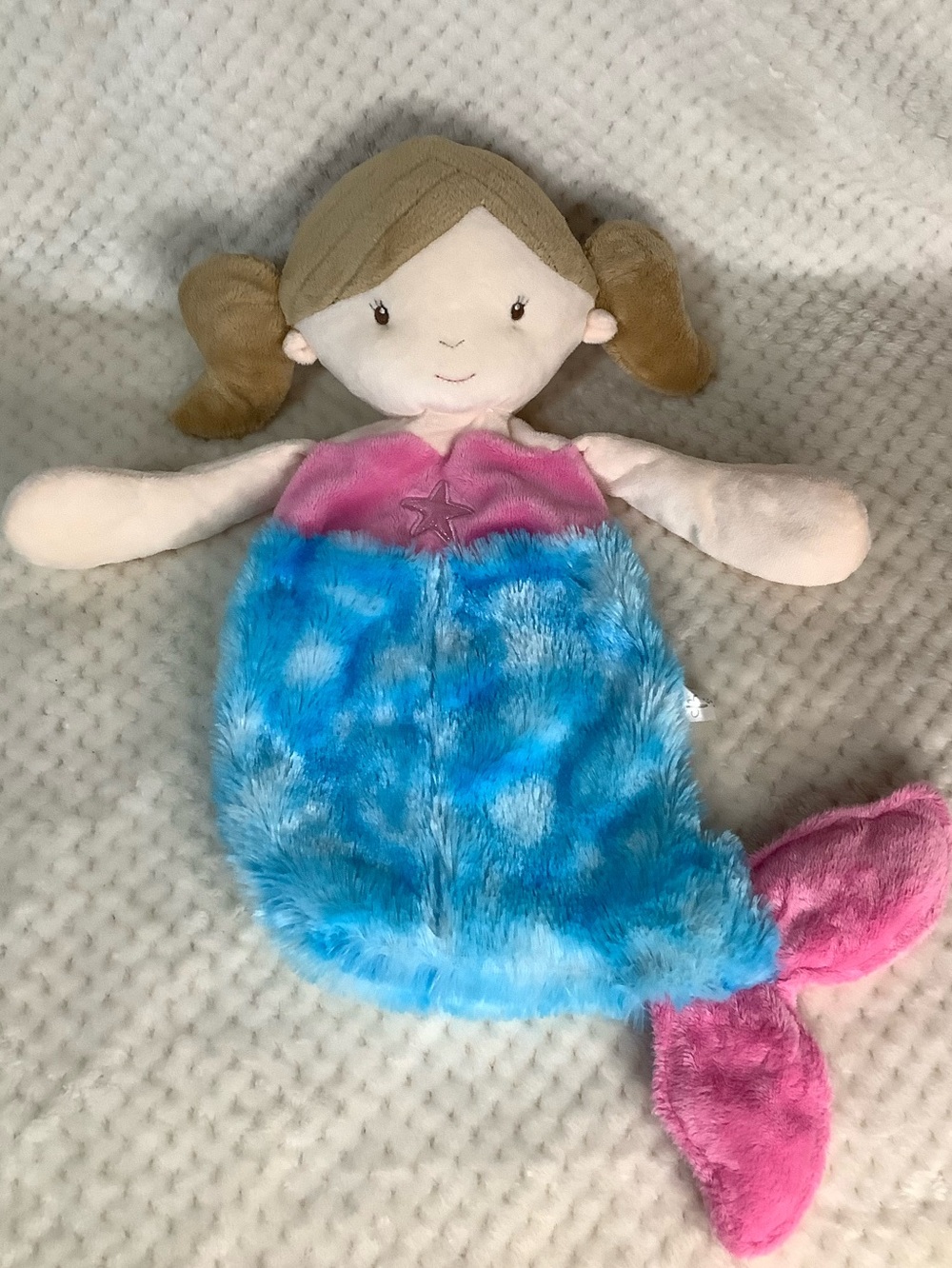 Baby GANZ Plush Millie Mermaid Lovey Flat A Pat Doll Snuggler Lovey Security Toy - Picture 2 of 11
